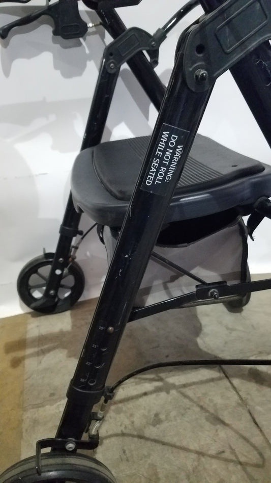 Heavy Duty Rollator Walker with Seat, 4-Wheels