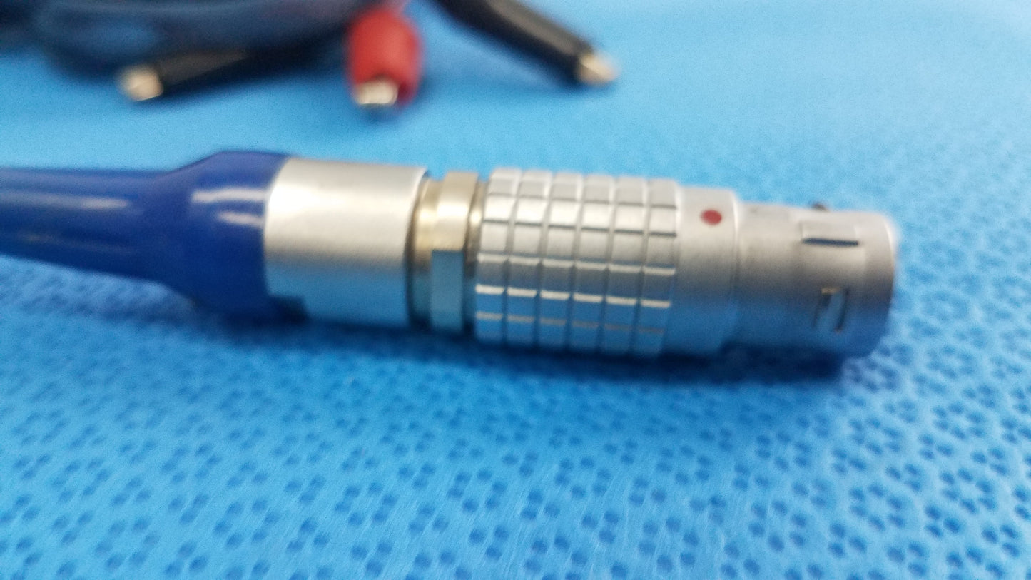 4-Wire Biomedical Patient Lead Diagnostic Interface Cable Lemo Alligator Clips