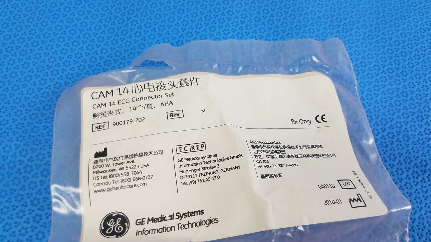 GE Medical Systems CAM 14 ECG Connector Set Ref 900179-202