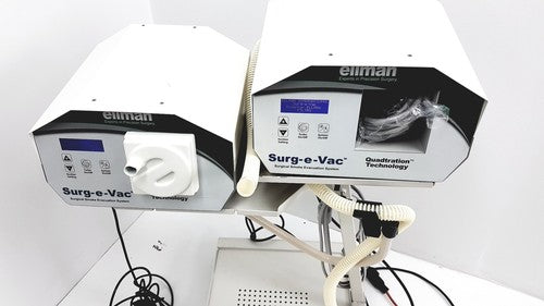 2x Ellman Surg-e-Vac Surgical Smoke Evacuation System SVD110 w/ Stand