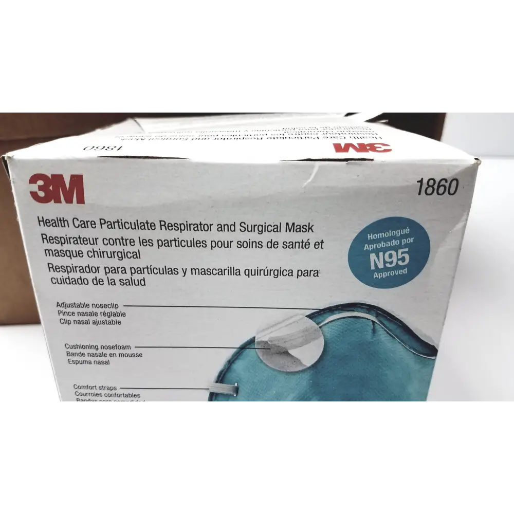 3M 1860 Particulate Respiirator & Surgical Mask 20 Per Box of 12 - Respirator