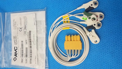 AMC 5-Lead GRPD Disposable ECG Cable – GE Multi-Link to Pinch Shielded 50’’