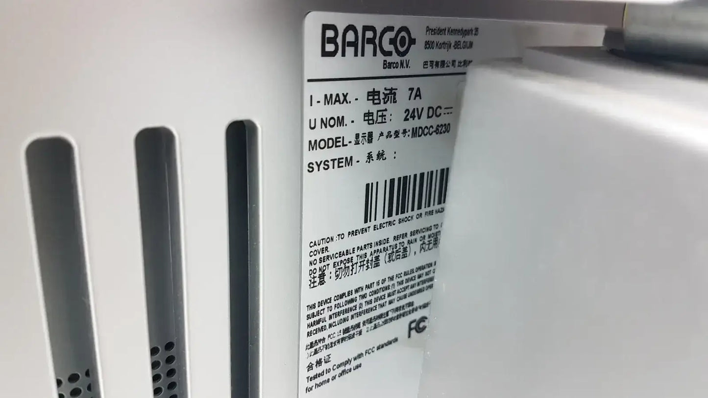 Barco MDCC-6230 6MP 30’’ Color LED General Radiology Display - Diagnostic Imaging