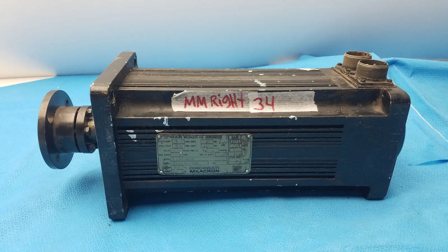 Cincinnati Milacron GOLDLINE Servo Motor 1-604-0234 Brushless PM 2000 RPM