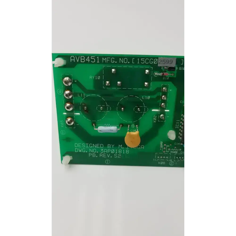 Control Board DWG NO 3AP01818 PB Rev S2 AVB451 MFG No 15CG02599