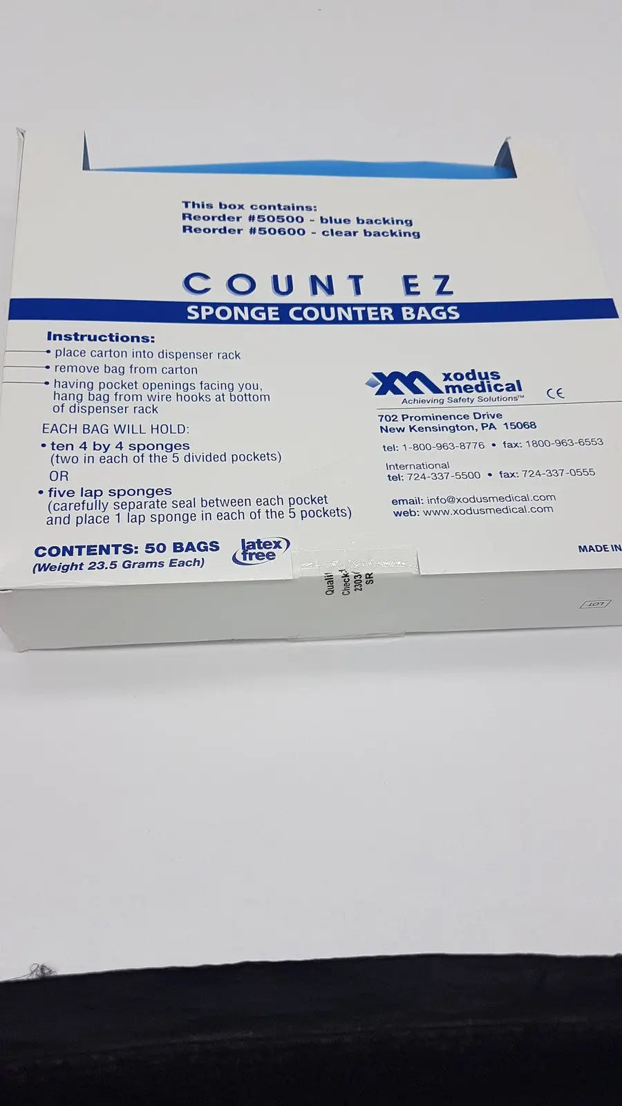 Count EZ Sponge Counter Bags 50500