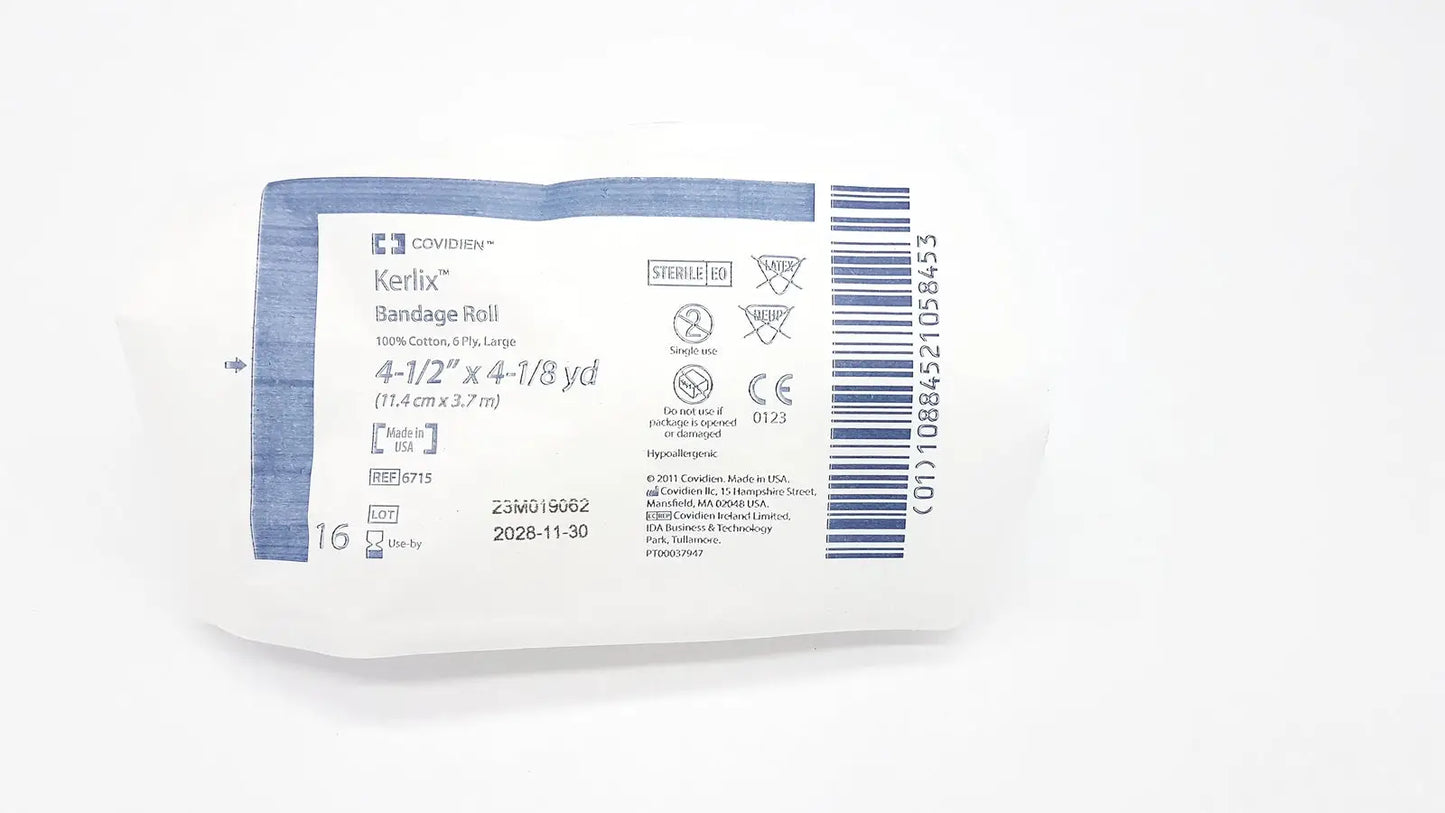 Covidien Kerlix Fluffy Gauze Bandage Roll 6-Ply Sterile 4.5"x4.1Yds 6715