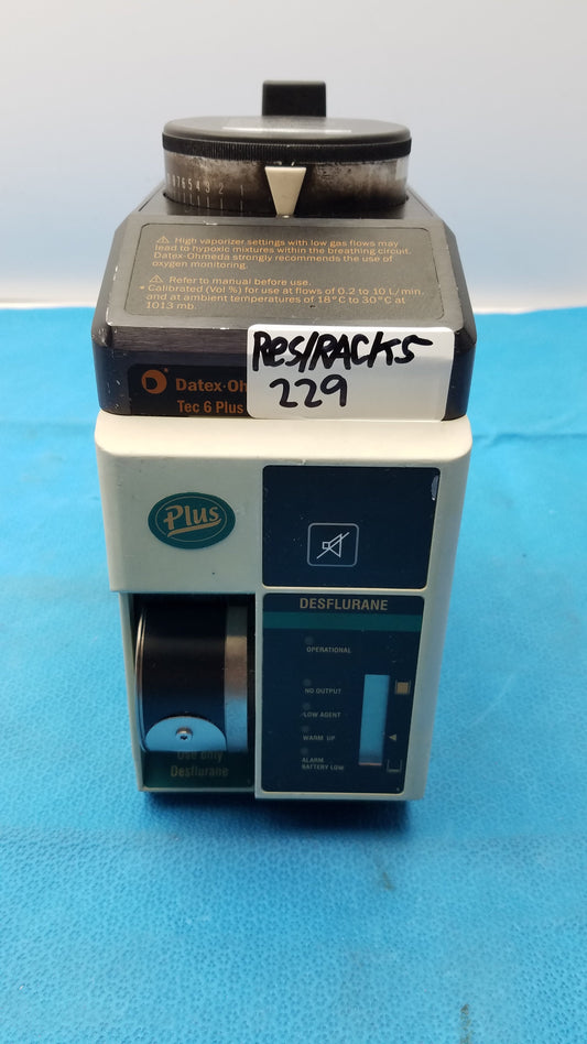 Datex-Ohmeda Tec 6 Plus Desflurane Anesthesia Vaporizer