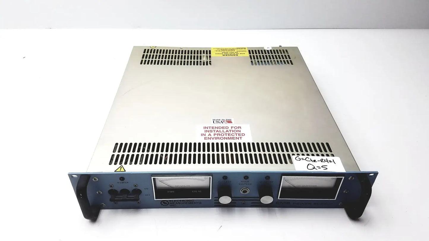 Electronic Measurements EMS Power Supply PN: 00473006 REV: N - Untested