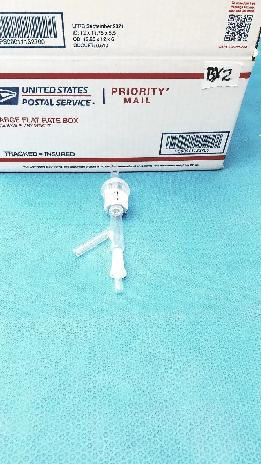 Gas Inlet Adapter – 24/40 Inner Joint, Dual Hose Connections
