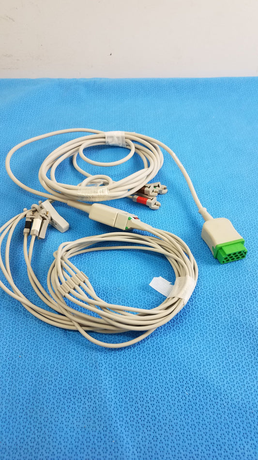GE Cable Assembly ECG Multilink with 3 Lead Pincer/Grabbber