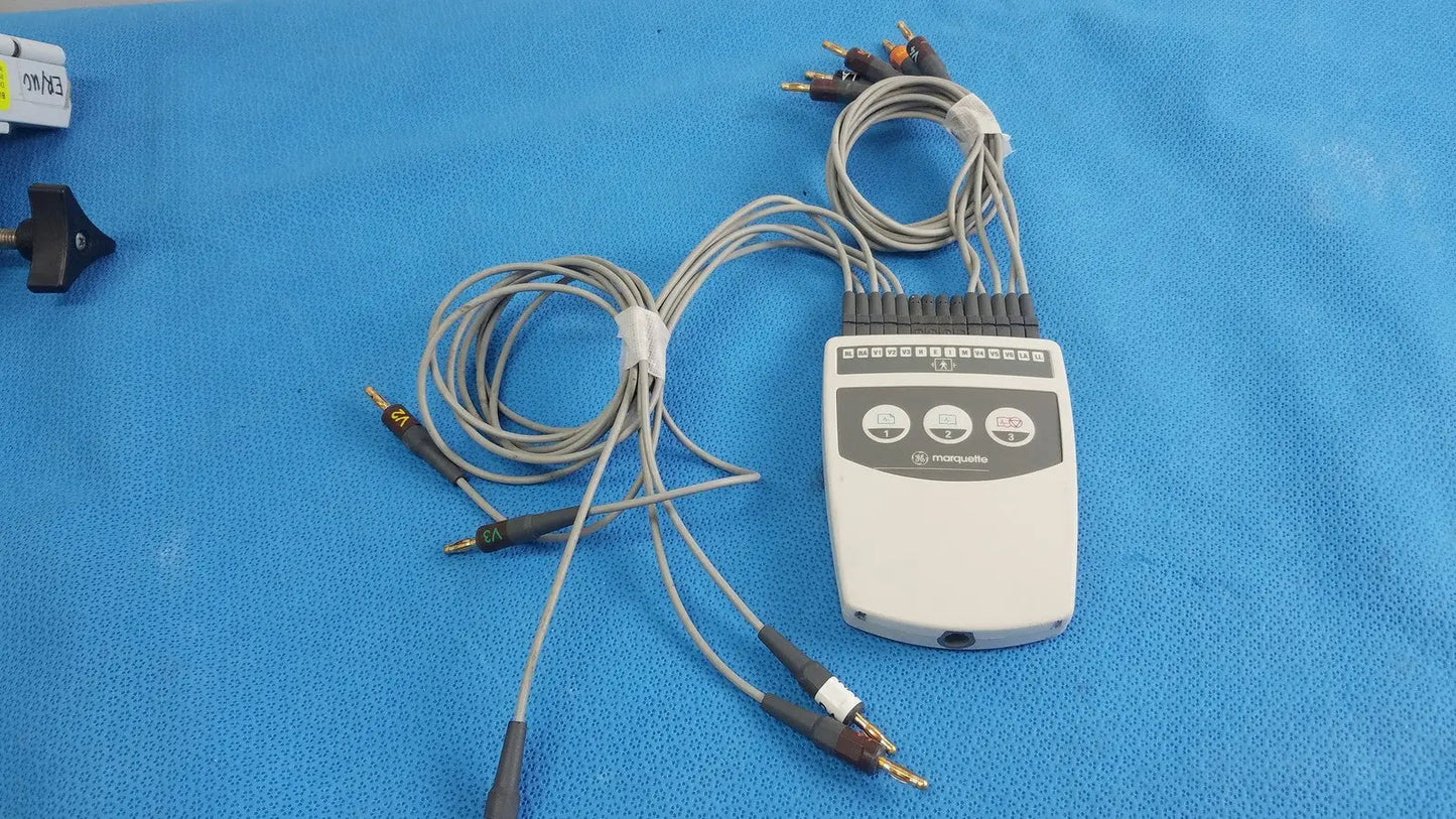 GE Marquette CAM-14 ECG Acquisition Module With Connector Cable