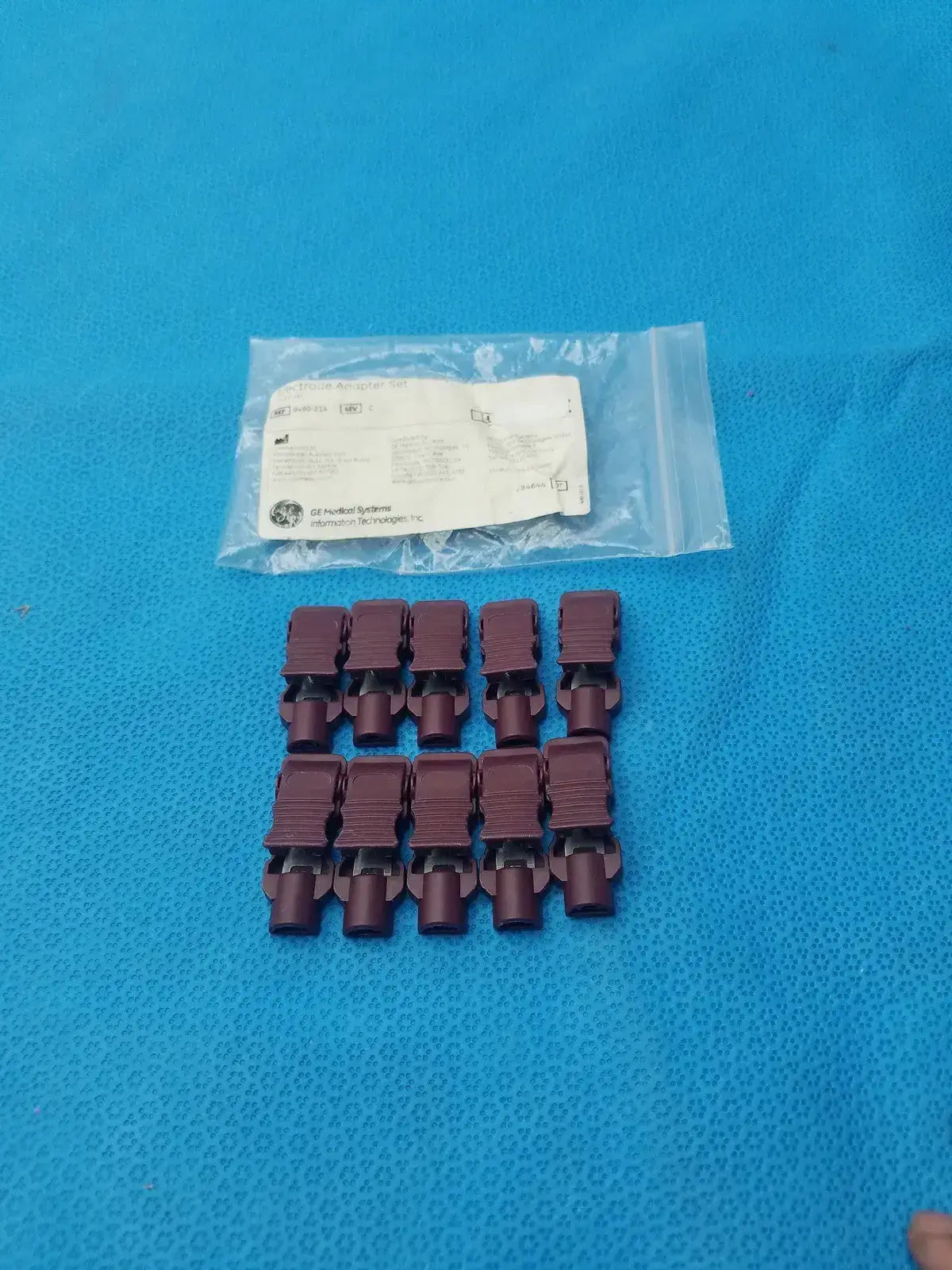 GE Medical Systems 9490-214 ECG Clamp Electrode Adapter Set - Pack of 10