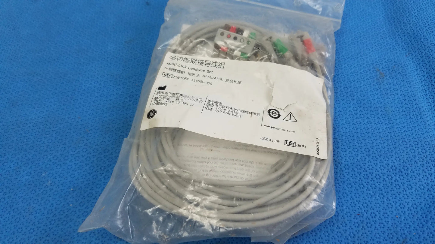 GE Multilink ECG Leadwire Set Ref 414556-005
