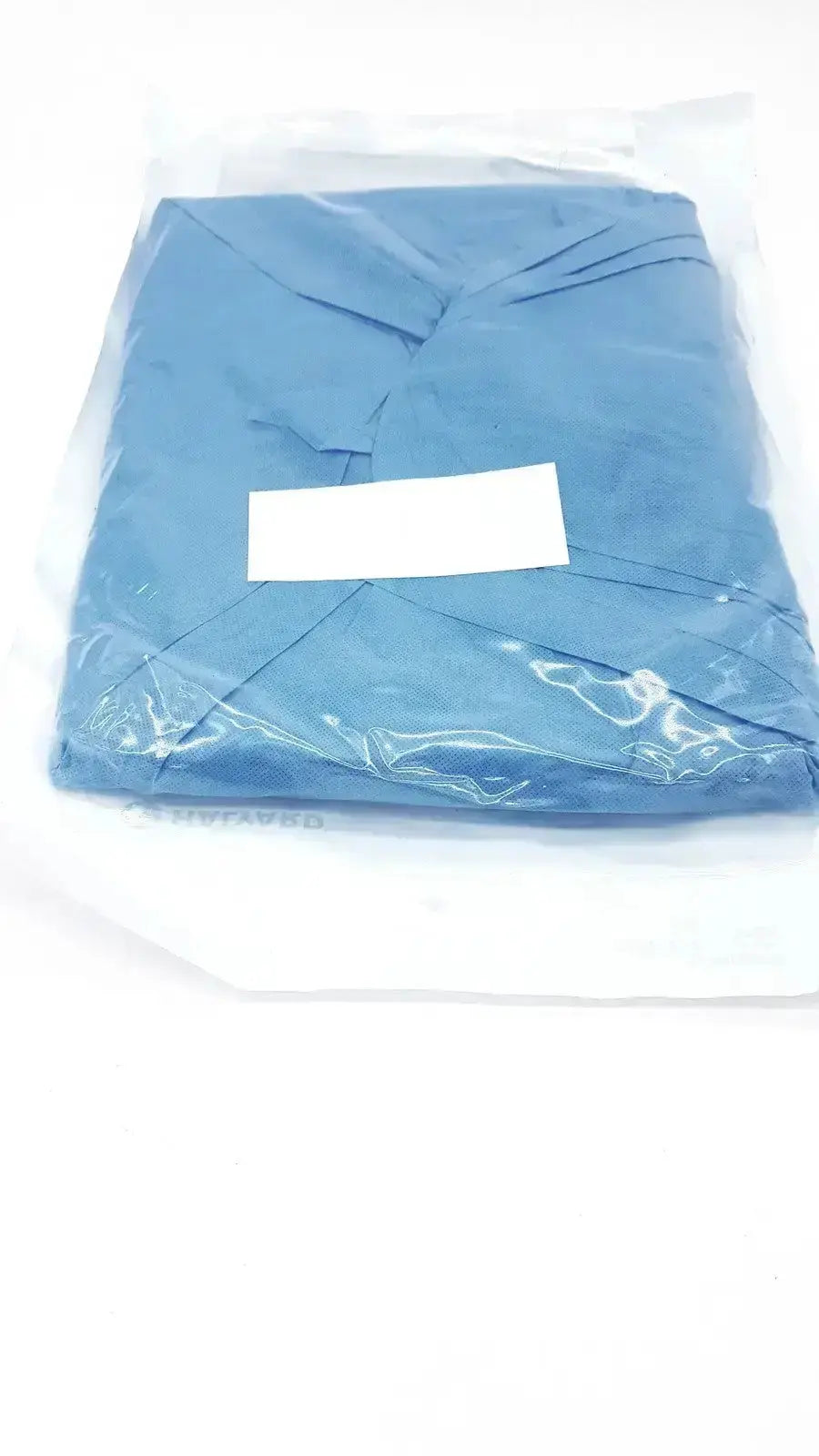 Blue surgical gown in clear plastic packaging for halyard 89274 orthoarts shoulder split drape general drapes buy used medical equipment
