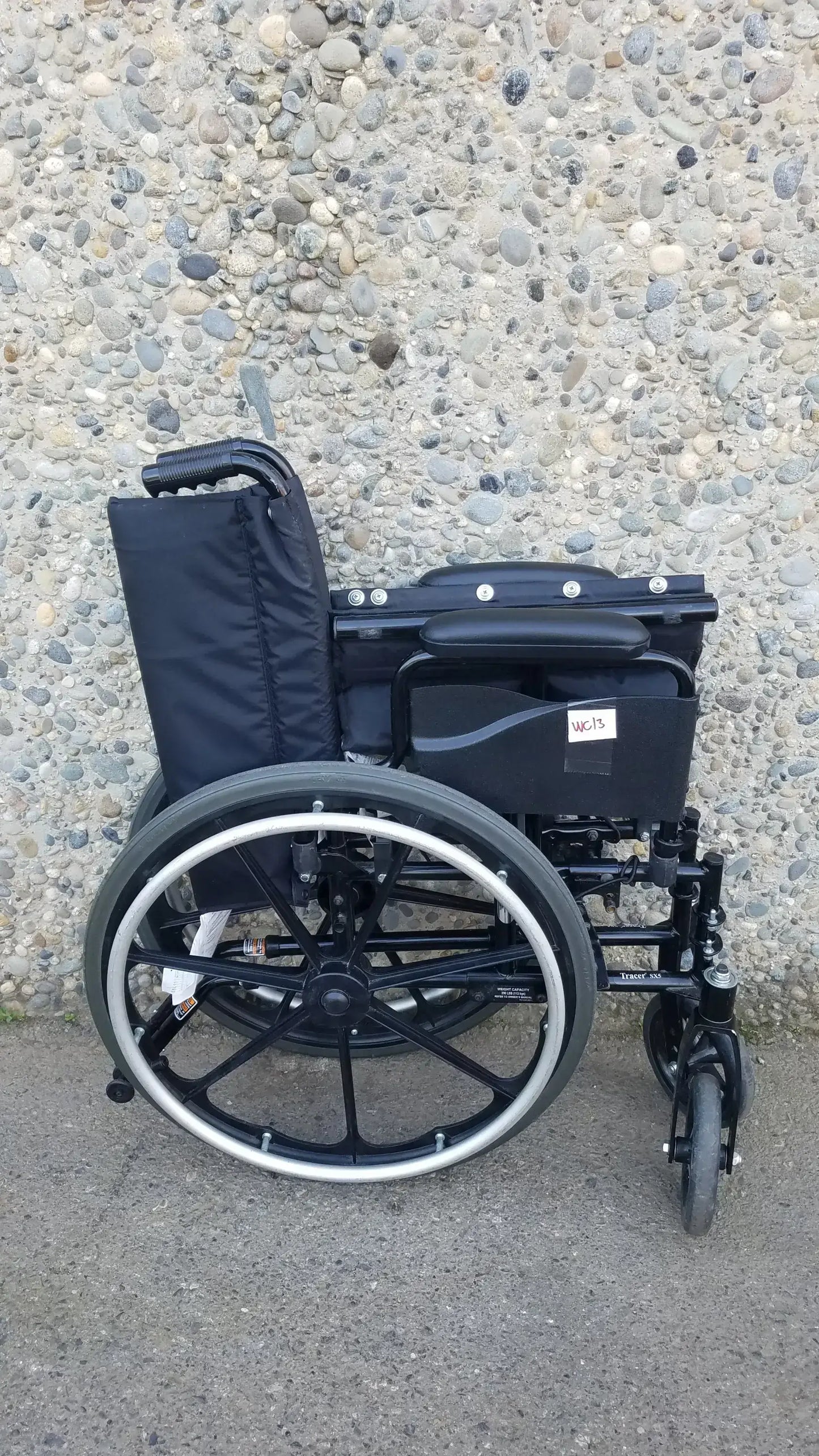 Invacare Tracer SX5 Black Wheelchair Armrests