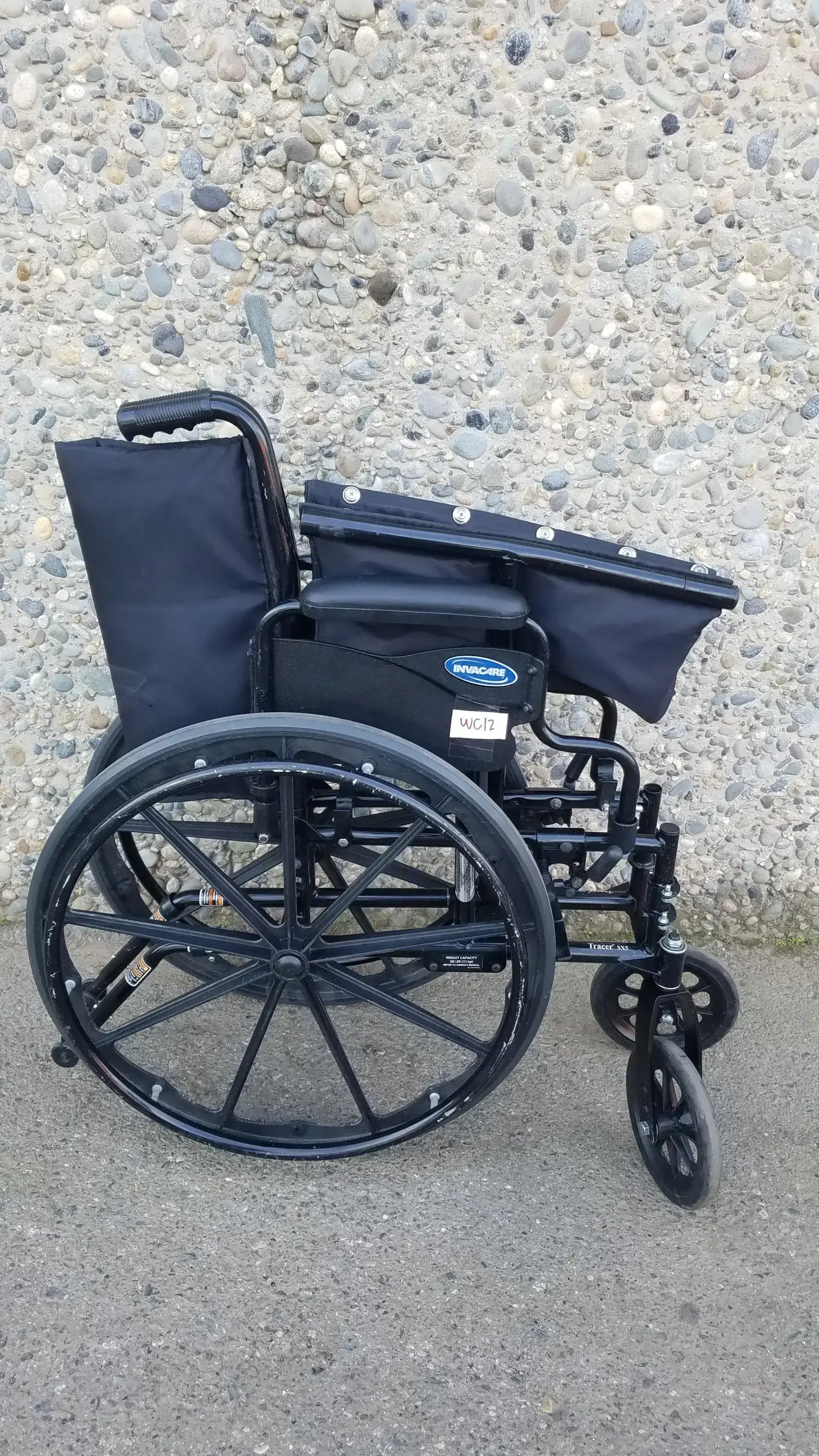 Invacare Tracer SX5 Wheelchair Arm Rests Black