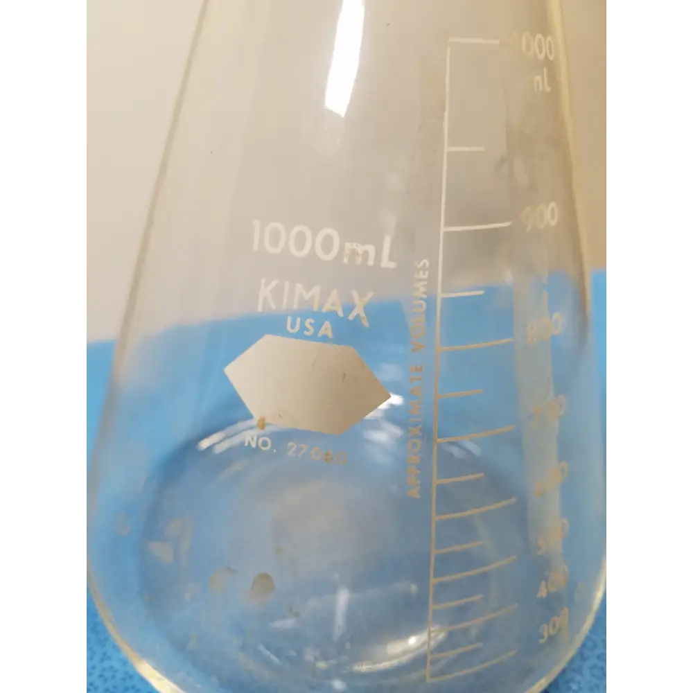 Kimax 1000 mL Erlenmeyer Flask Durable Borosilicate Glass
