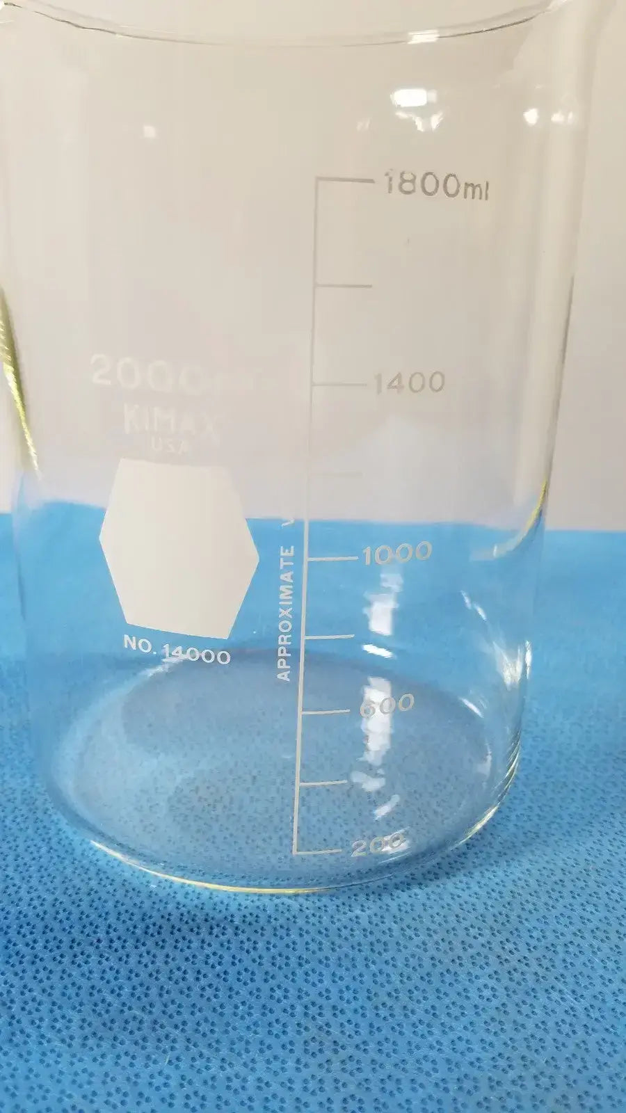 Kimax 2000mL Heavy Duty Glass Beaker Graduated Lab Ware - Laboratory