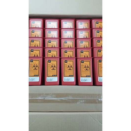 Medline MDS805110 Phlebotomy Sharps Container Red