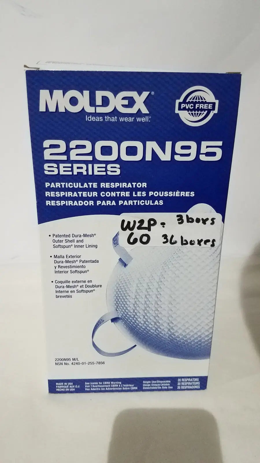 MOLDEX 2200 N95 2-Part Particulate Respirator Medium/Large – Genuine OEM
