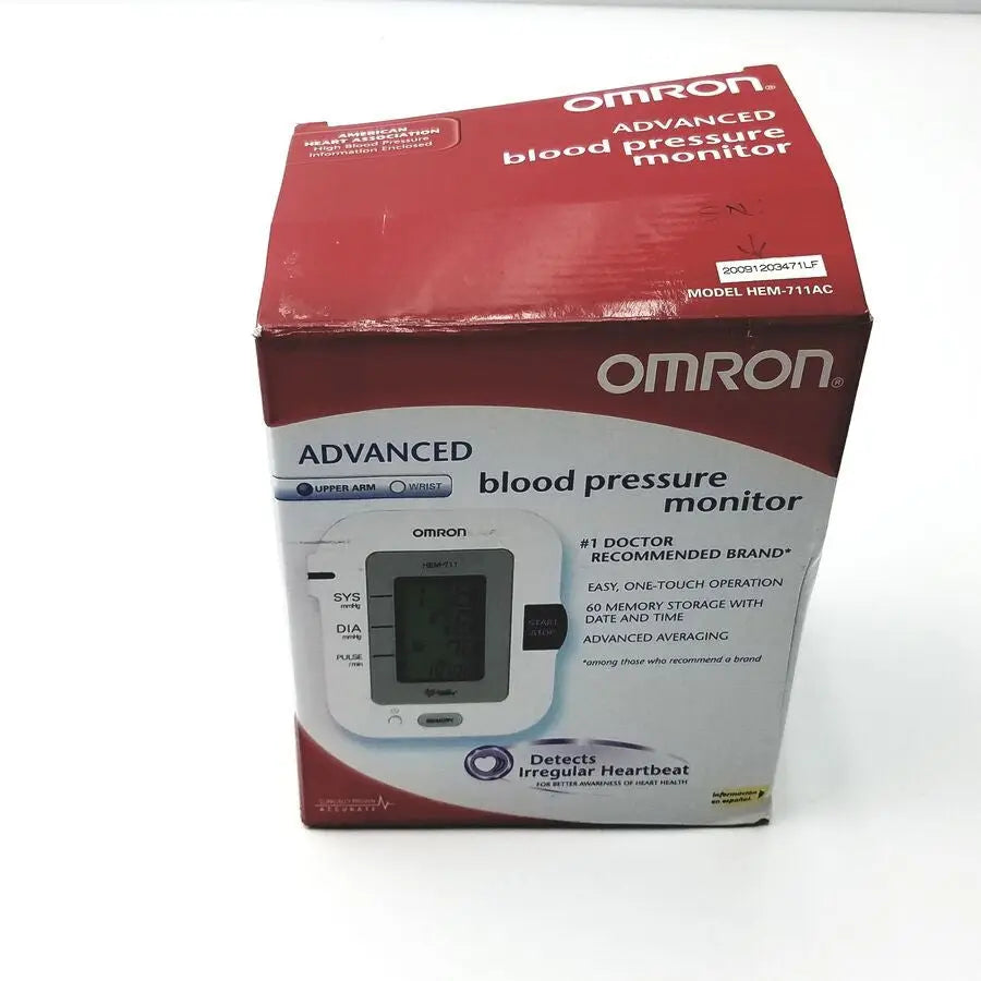 Omron Advanced Blood Pressure Monitor Model HEM-711AC With Box