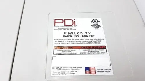 ?PDI P19W Face Plate Control Healthcare Grade Multi-Media Center - Medical Equipment Part