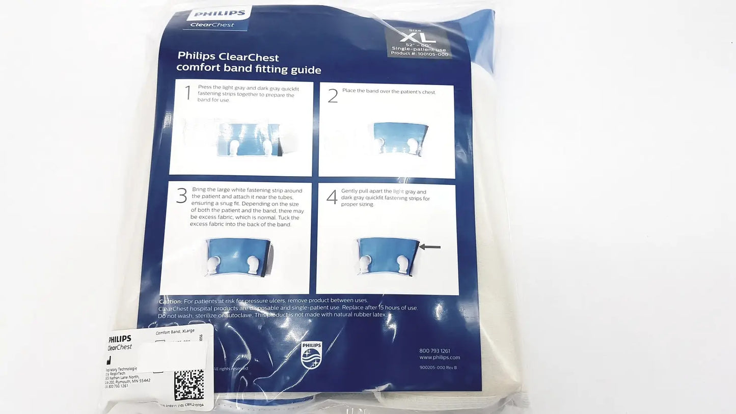 Philips Clear Chest Comfort Band, XLarge Single Patient Use for