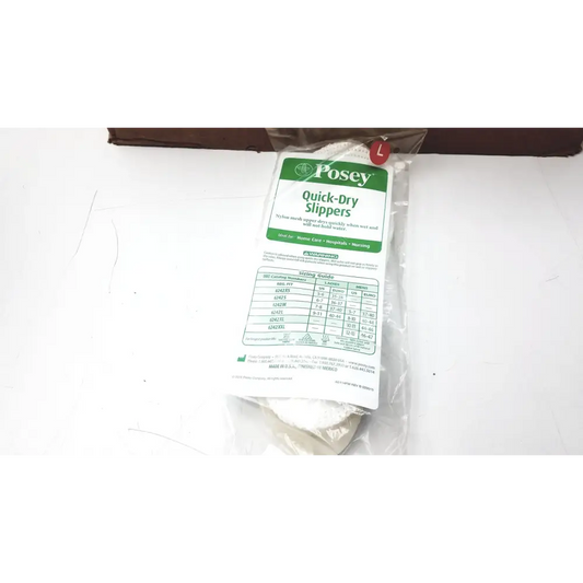 Posey Quick Dry Slippers Non Slip Rubber Soles White Size L - Lot of 42 - Hospital