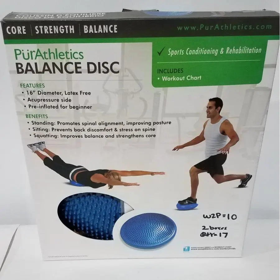 PurAthletics Balance Disc – 16" Diameter, Latex-Free Stability Cushion