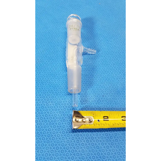 PYREX Laboratory Vacuum Adapter Glass 24/40 Ground Joint Borosilicate - Glassware