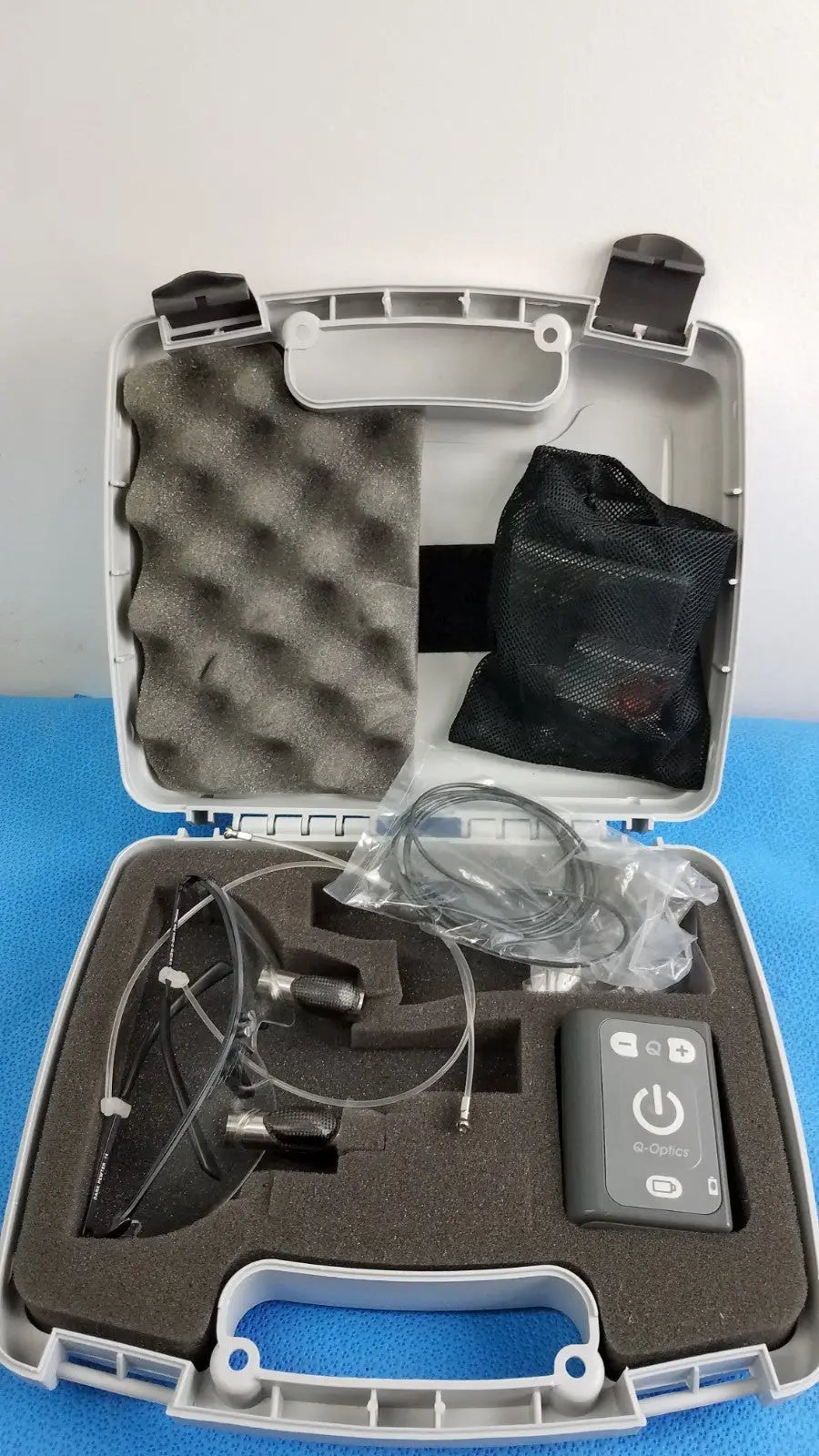Q-Optics Radiant Wired Headlight for Dental LED Loupe w/ Case Kit & Battery