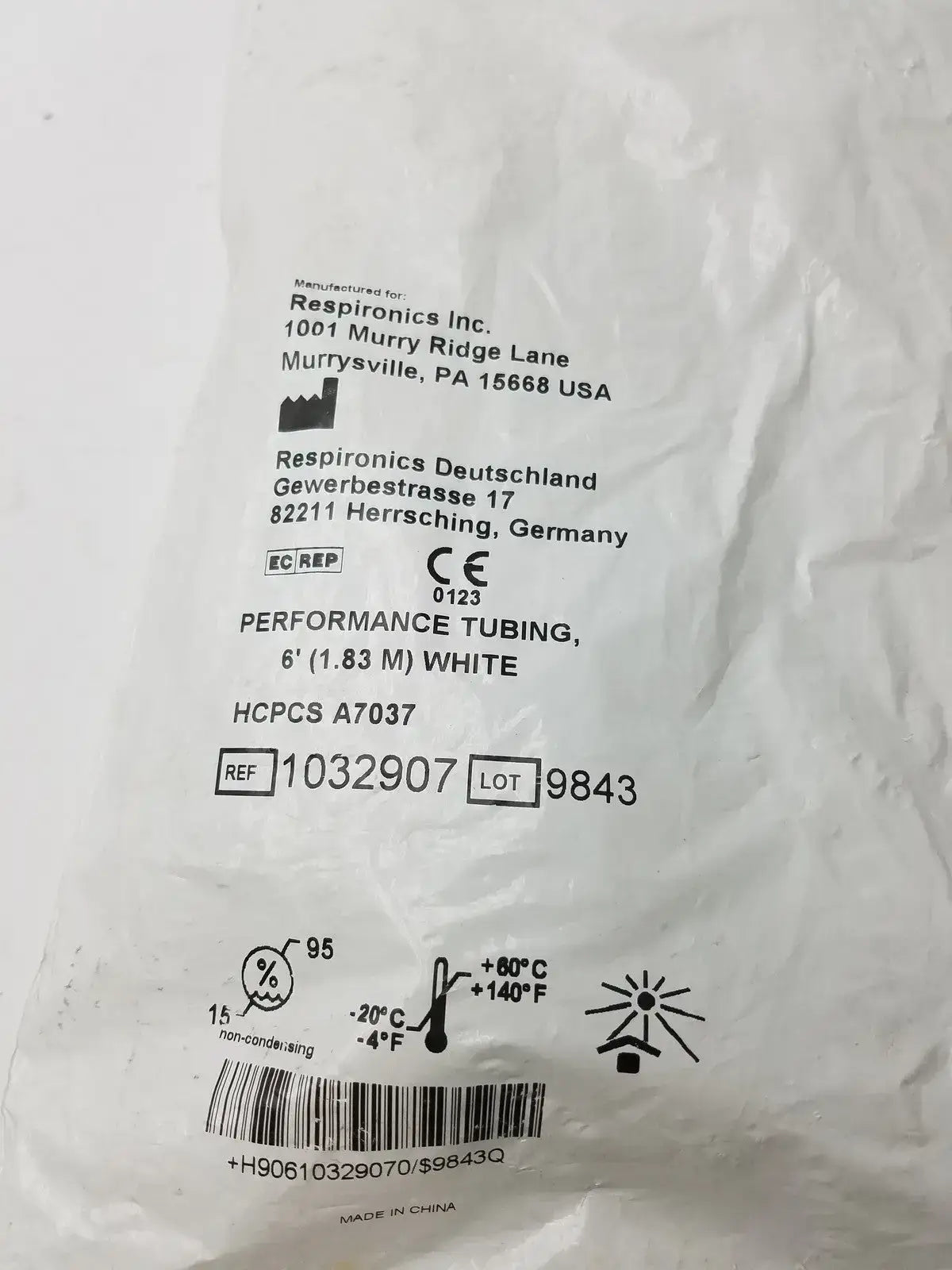 Respironics 1032907 Performance Tubing 6’ (1.83 M) White - Respiratory