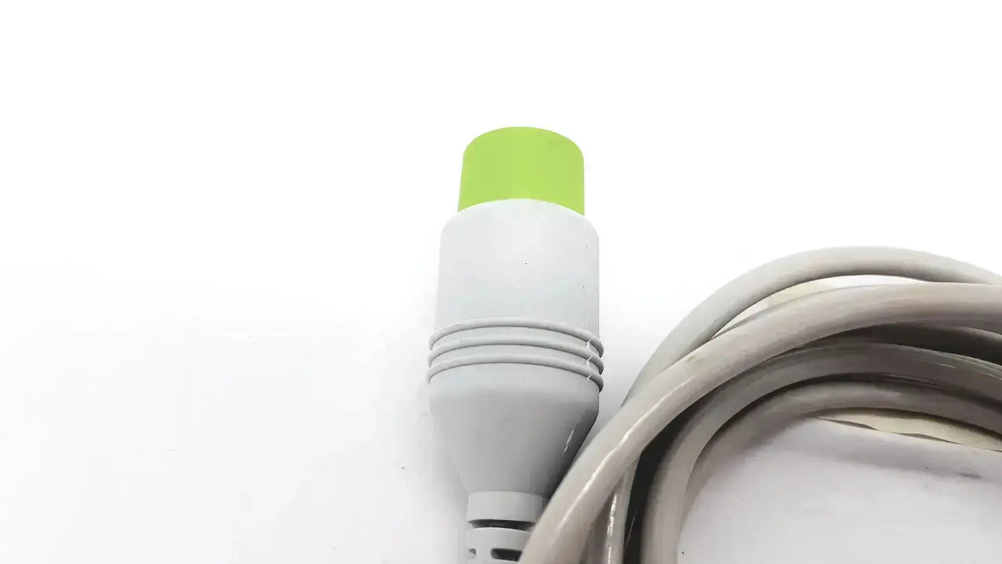 Spacelabs medical 700-0008-06 gray medical cable with white connector and bright green cap for hospital surplus use
