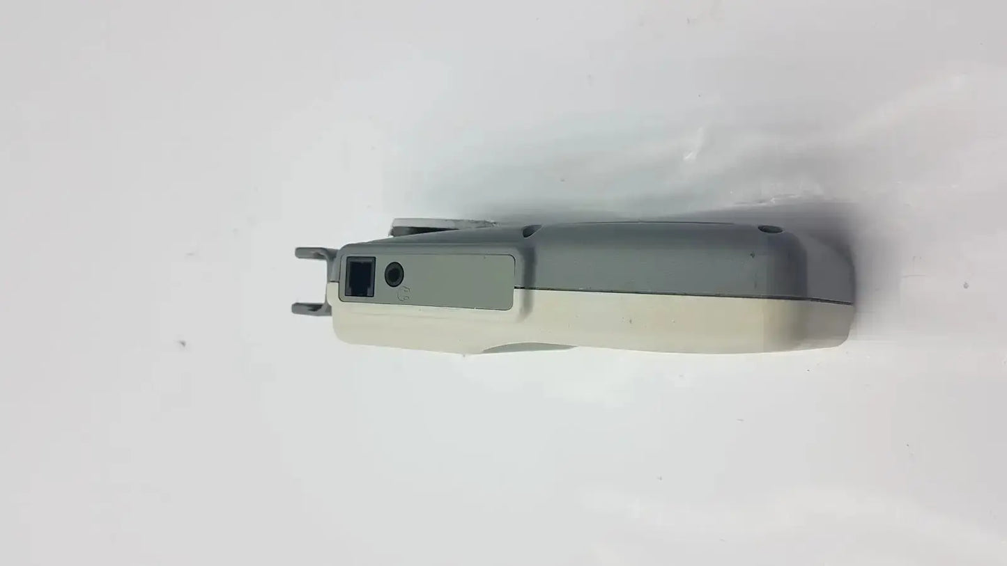 Gray and white lifedop l250ar handheld doppler with rectangular screen, 2 mhz probe, and metal prongs for fetal monitoring