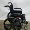 Sunmark Folding Manual Wheelchair - Durable Black Padded Comfort Seat