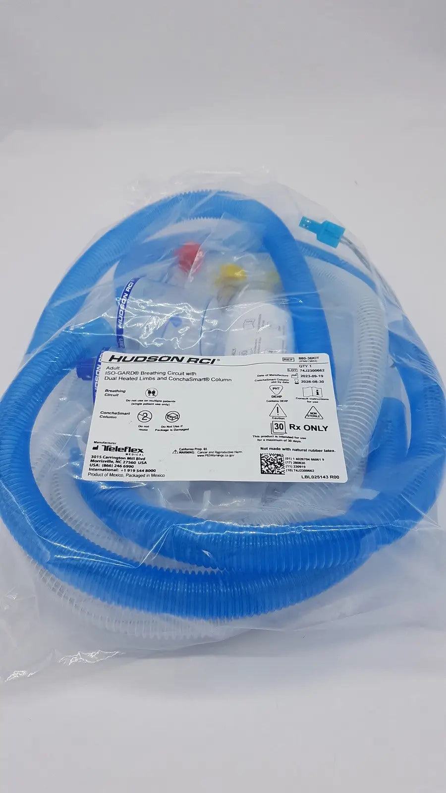 Teleflex Medical AirLife Smooth Bore Resp Circuits, Iso-Guard Circuit 880-36KIT