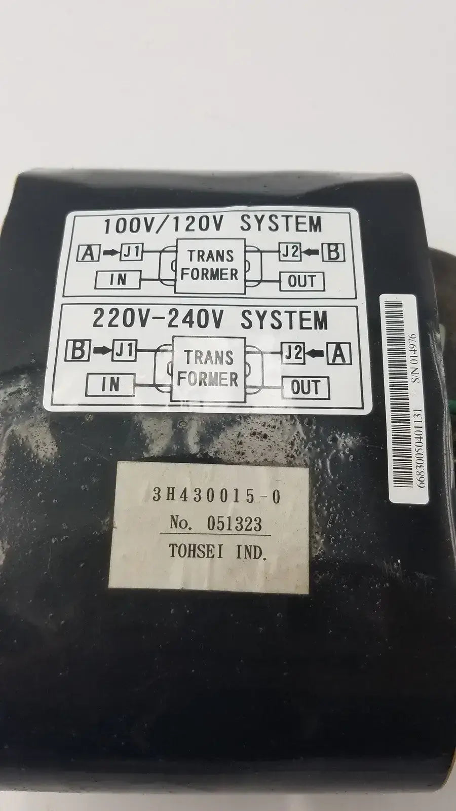 Tohsei Ind 3H30015-0 Transformer 220V-240V System