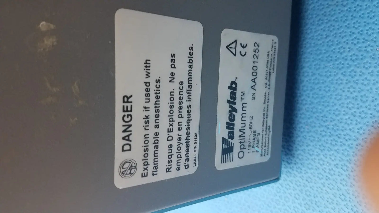 Valleylab OptiMumm Smoke Evacuator Surgical Unit 115V Medical Device