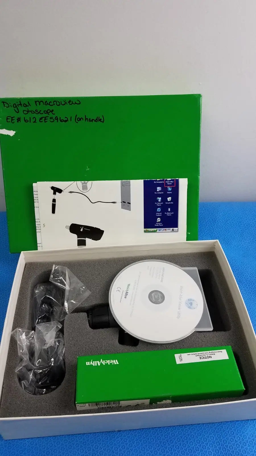 Welch Allyn Digital MacroView Otoscope Head w/ Cable, Specula & CD