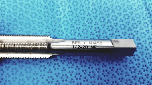 1/2"-20 NF High-Speed Steel (HSS) Plug Tap