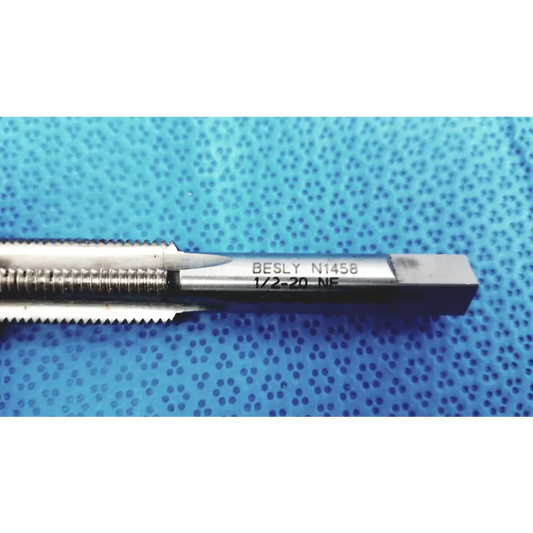 1/2’’-20 NF High-Speed Steel (HSS) Plug Tap - Straight-flute threading tap