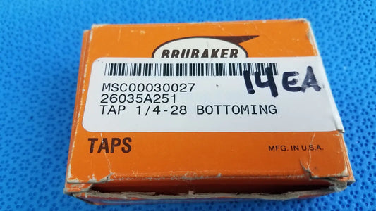 1/4-28 Bottoming Tap – High-Precision Thread Cutting Tap