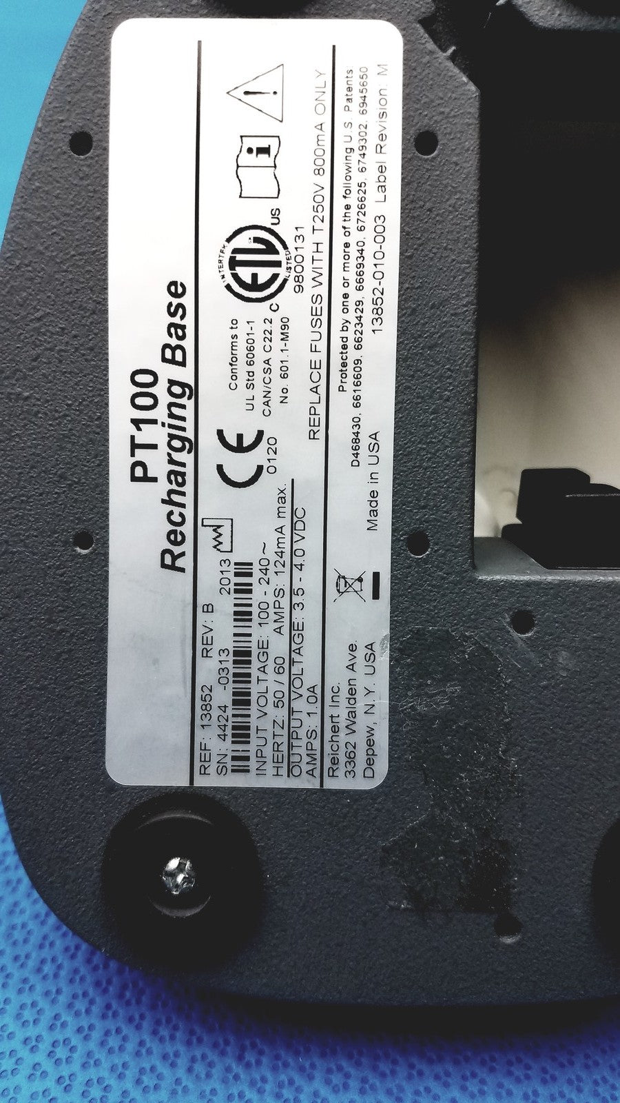 Reichert PT100 Recharging Base for Portable Non-Contact Tonometer NCT