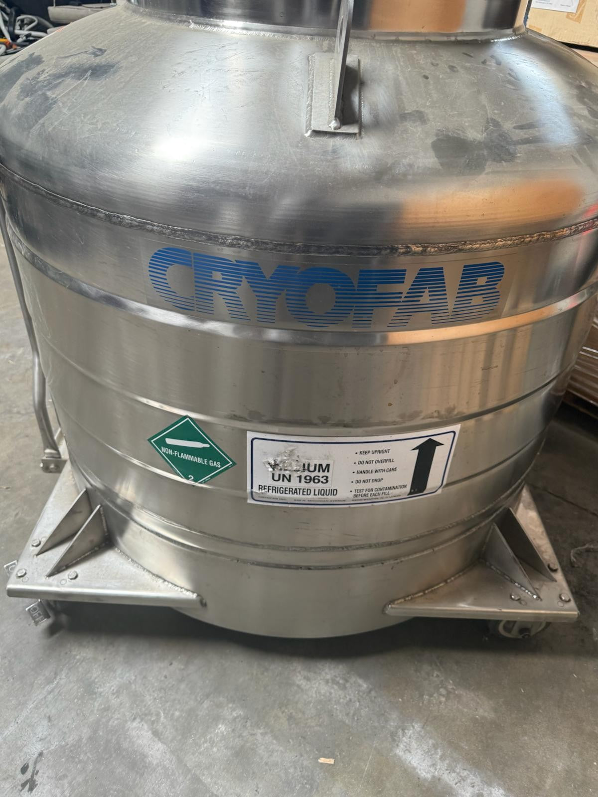 Cryofab Helium UN 1963 Non Magnetic Refrigerated Liquid