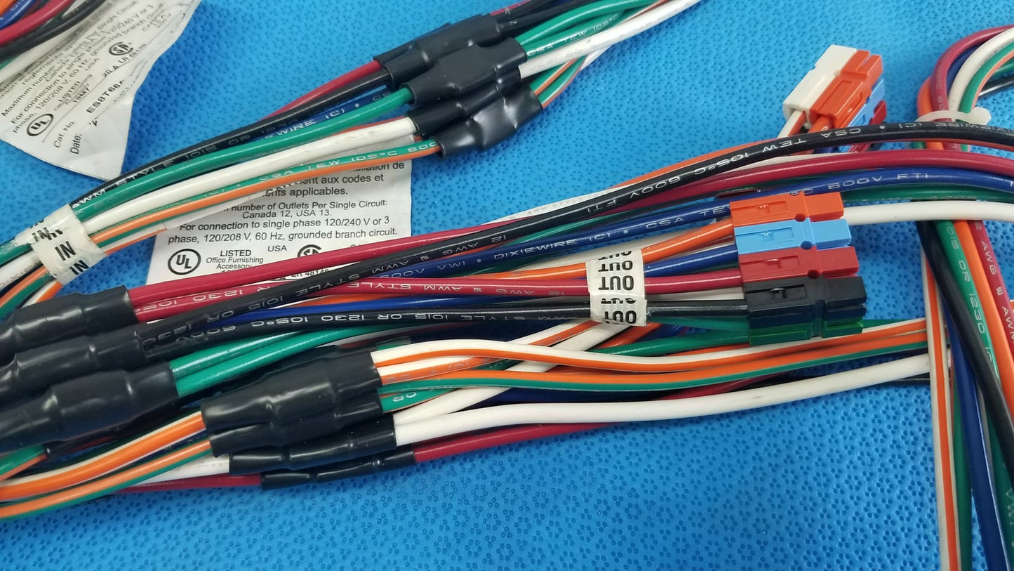 Teknion ES8T66A 8-Wire Circuit Power Harness Office Cubicle Wiring