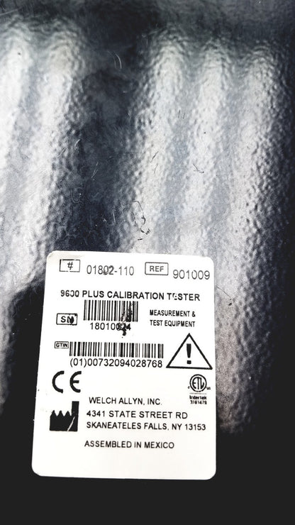 Welch Allyn 9600 Plus Calibration Tester 901009