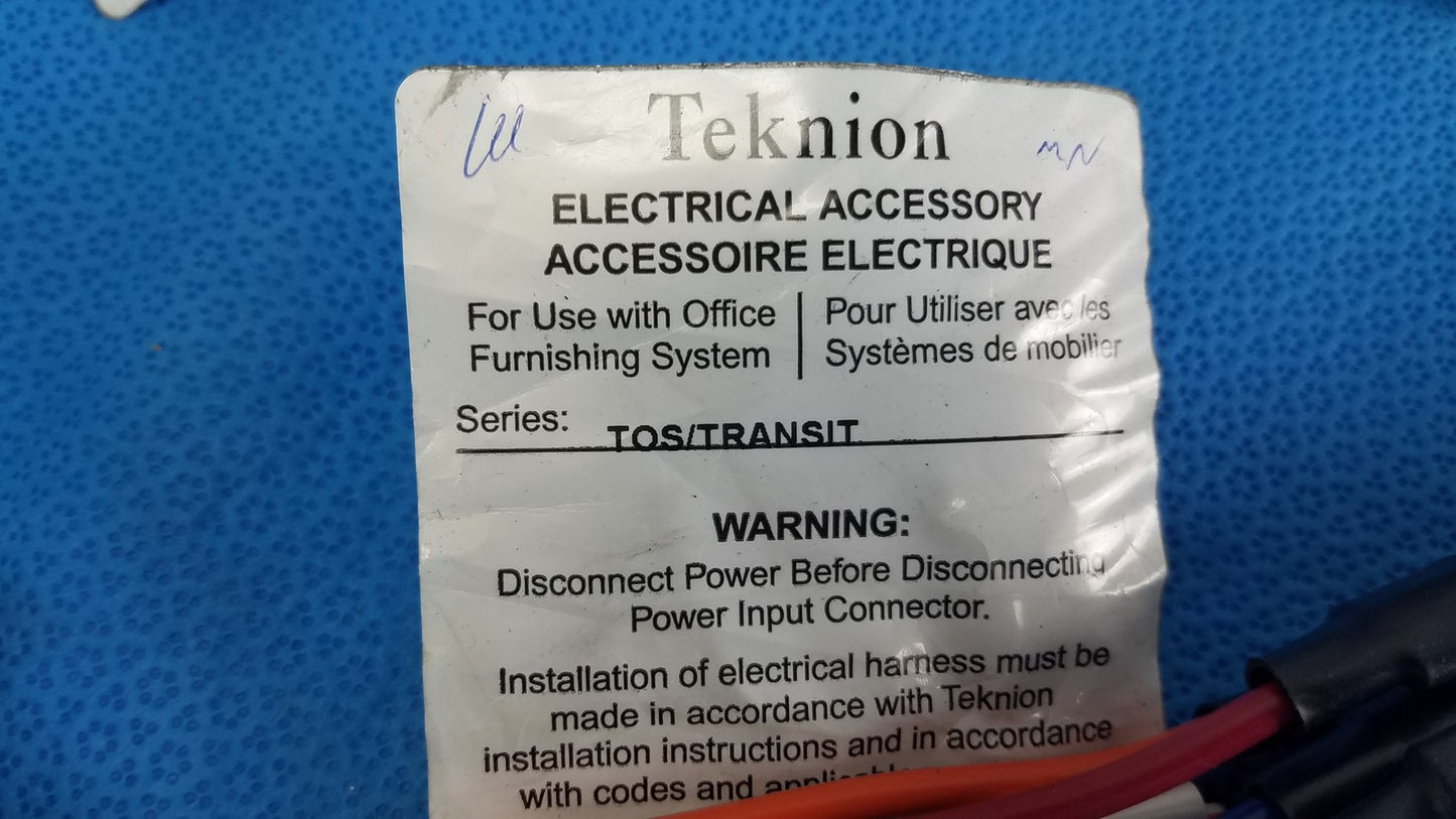 Teknion ES8T66A 8-Wire Circuit Power Harness Office Cubicle Wiring