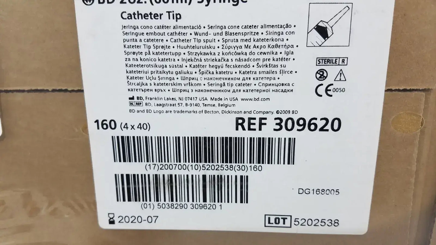 160 (4x40) Piece BD 60ml Syriinge Catheterr Tip Ref 309620 - Syringe