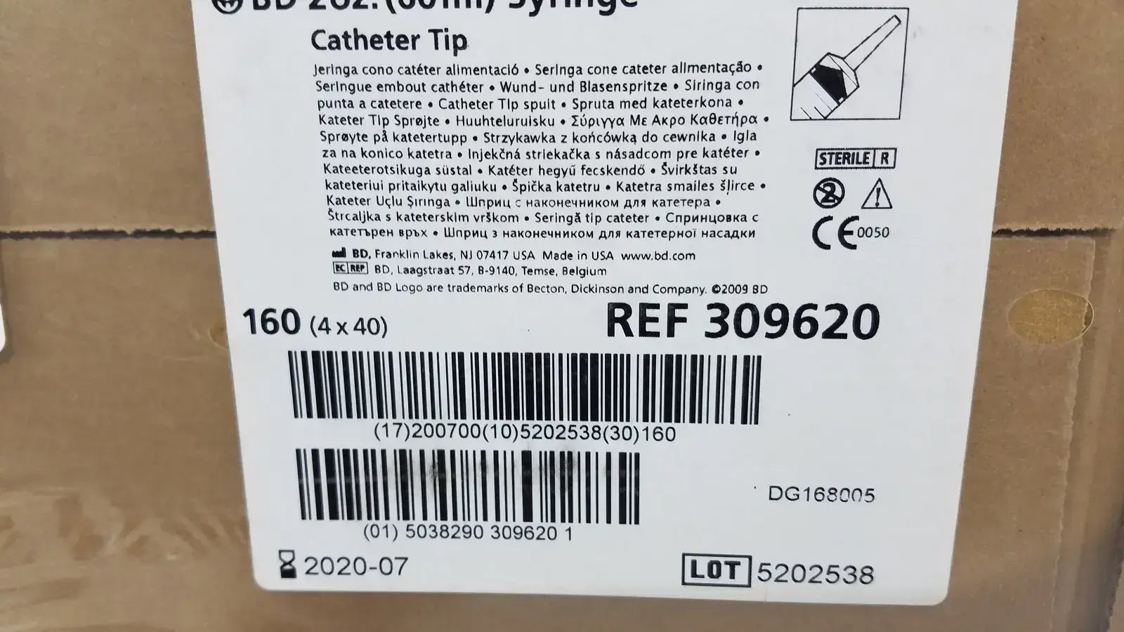160 (4x40) Piece BD 60ml Syriinge Catheterr Tip Ref 309620 - Syringe